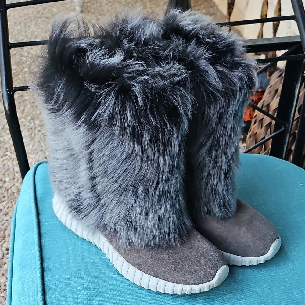Johnston & Murphy Gray Faux Fur Extreme Comfort System Xc4 Winter Boots 6M